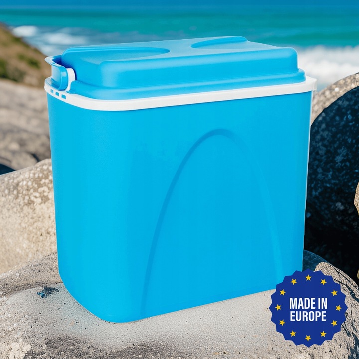 LODÓWKA TURYSTYCZNA 24L na WKŁADY MROŻĄCE niebieska do AUTA kampera PODRÓŻY