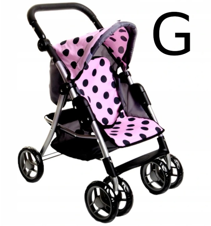 DUŻY WÓZEK DLA LALEK spacerowy spacerówka Doris + LALKA BOBAS