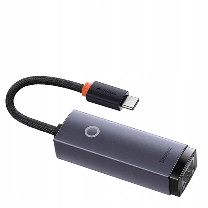 BASEUS ADAPTER PRZEJŚCIÓWKA KARTA SIECIOWA INTERNETOWA LAN USB-C RJ45 100MB