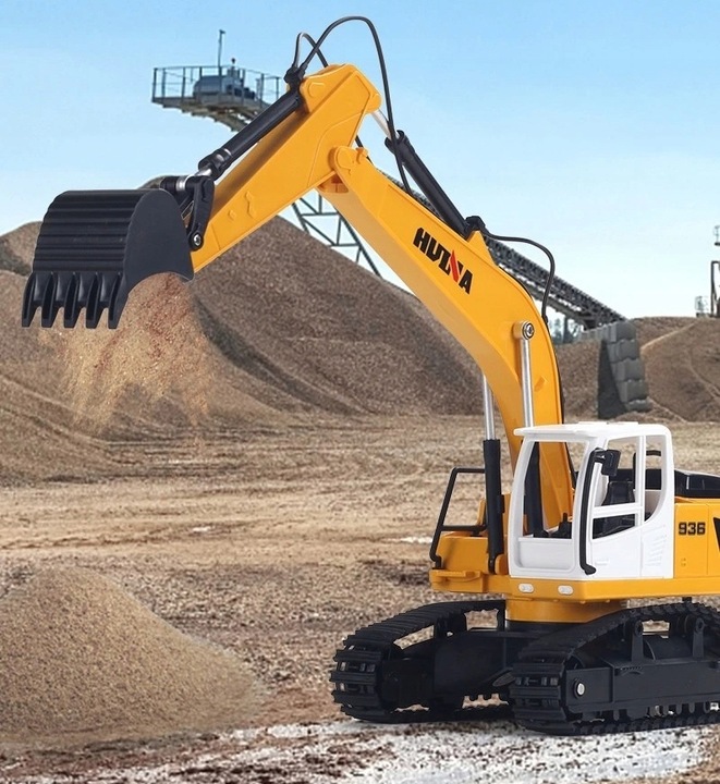 KOPARKA RC POJAZD BUDOWLANY ZDALNIE STEROWANA PREZENT DLA DZIECI PILOT RC