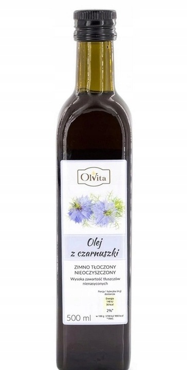 OLEJ Z CZARNUSZKI 500ml - TŁOCZONY NA ZIMNO OLVITA