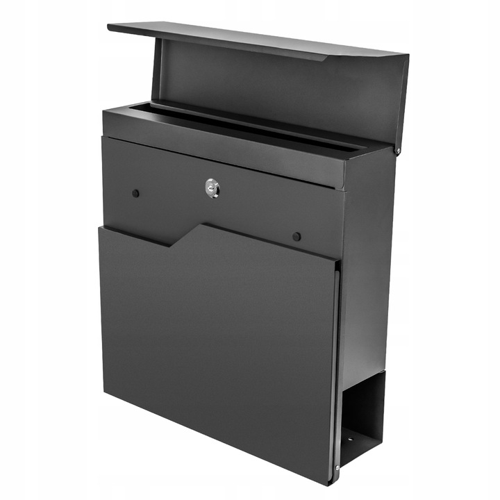 Skrzynka na Listy Gazety Pocztę Pocztowa Antracyt Duża Listowa A4 do Domu