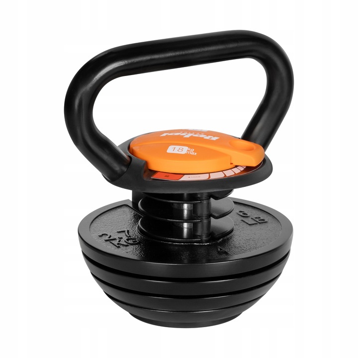 Kettlebell żeliwny automatyczny regulowany odważnik kula 18kg REBEL ACTIVE