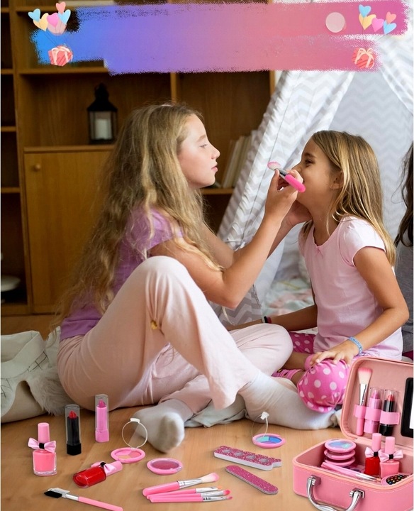 Kuferek kosmetyków Zestaw MAKE UP MALOWIDŁA Kosmetyki dla dziecka makijaż