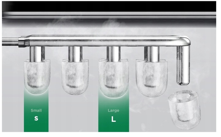 MOCNA KOSTKARKA DO LODU MASZYNA DO KOSTEK INOX S/L 12kg/dzień 240W+GRATIS