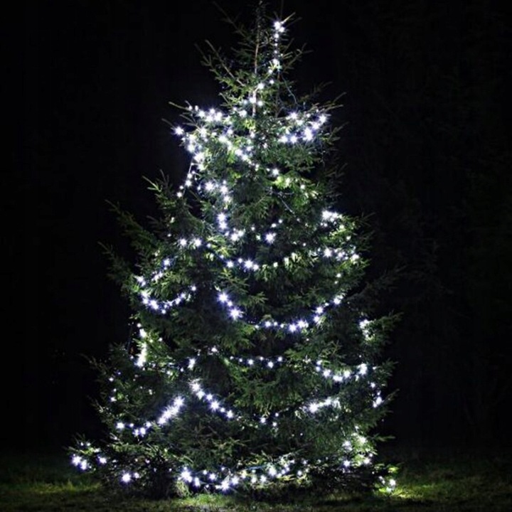 LAMPKI CHOINKOWE 500 LED BIAŁE ZIMNE 35M PROGRAMATOR ŚWIATEŁKA ŁAŃCUCH
