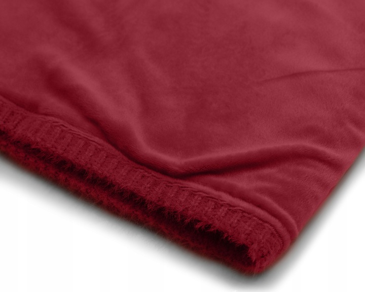 DWUSTRONNY Komplet Damski OPASKA i KOMIN Zestaw Zimowy z Polarem BORDOWY