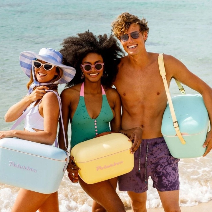 LODÓWKA TURYSTYCZNA 12L EXLISIVE POLARBOX ŻÓŁTA STYLOWA RETRO 2024