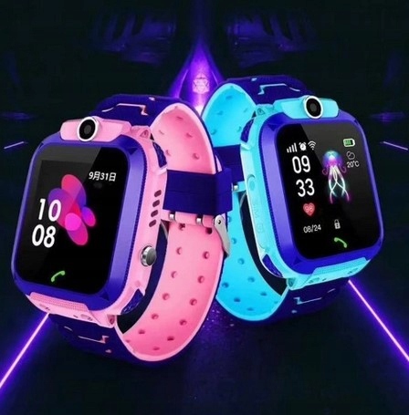 Niebieski Smartwatch Dla Dzieci z Lokalizatorem GPS, Aparatem i SOS