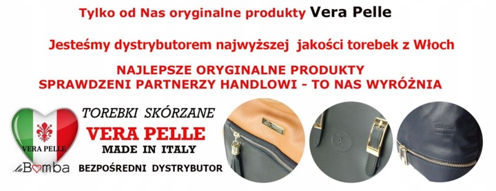 Duży włoski kufer Vera Pelle skórzana pojemna torba A4 Czekoladowa