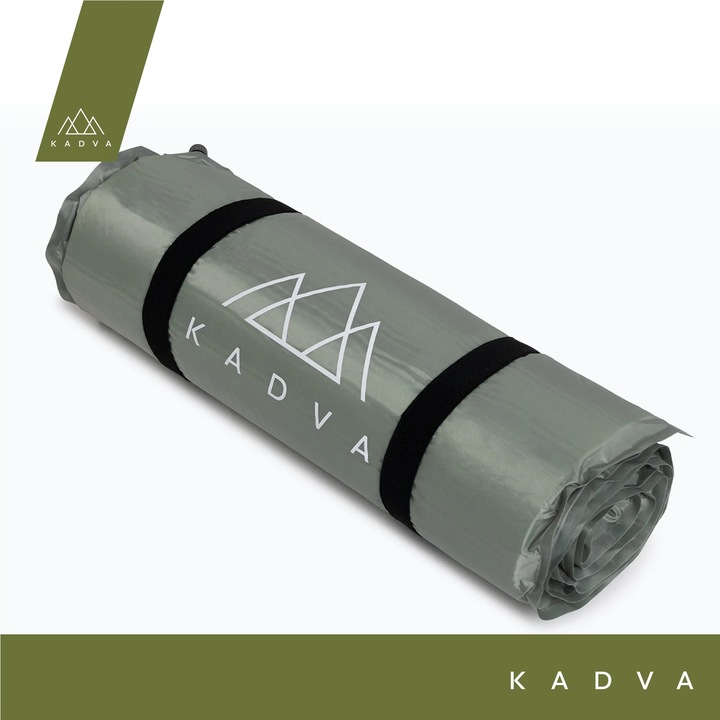 Mata samopompująca KADVA Aero srebrny OS LEKKA WYGODNA WYTRZYMAŁA