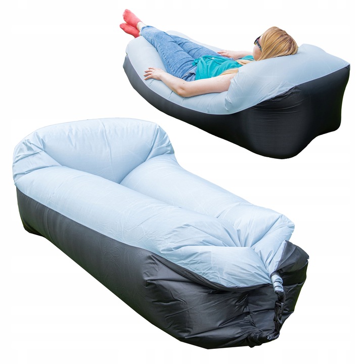 LAZY BAG Air Sofa DMUCHANA Leżak Materac Fotel Na Plażę Z ZAGŁÓWKIEM