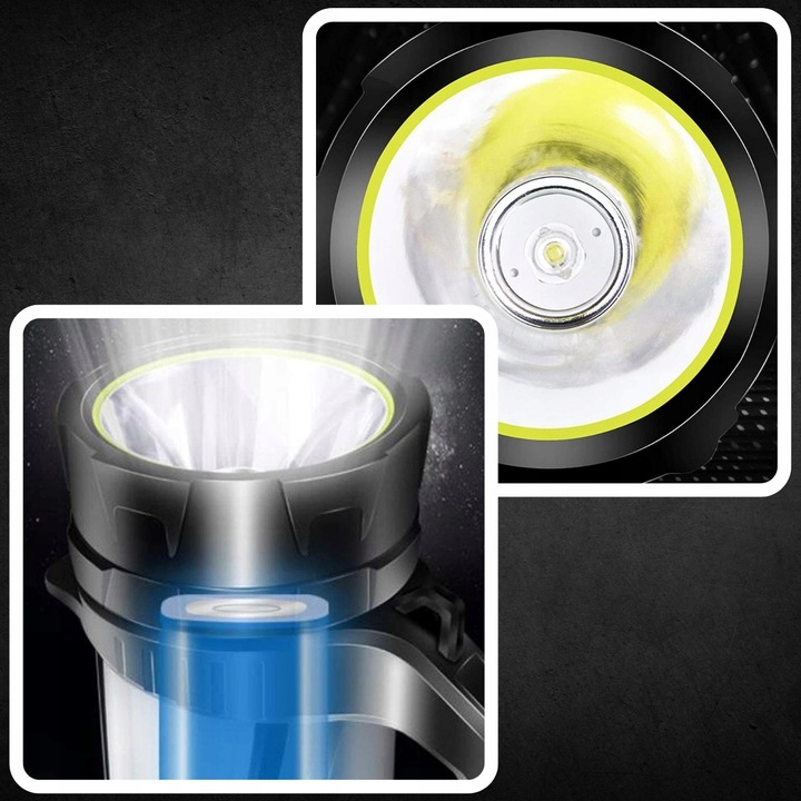 MOCNA LATARKA AKUMULATOROWA SZPERACZ LED POWERBANK ŁADOWANIE TURYSTYCZNA