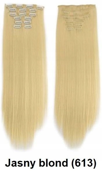 KOLORY różne CLIP IN 6 taśm doczepiane włosy pasemka 60cm jak NATURALNE