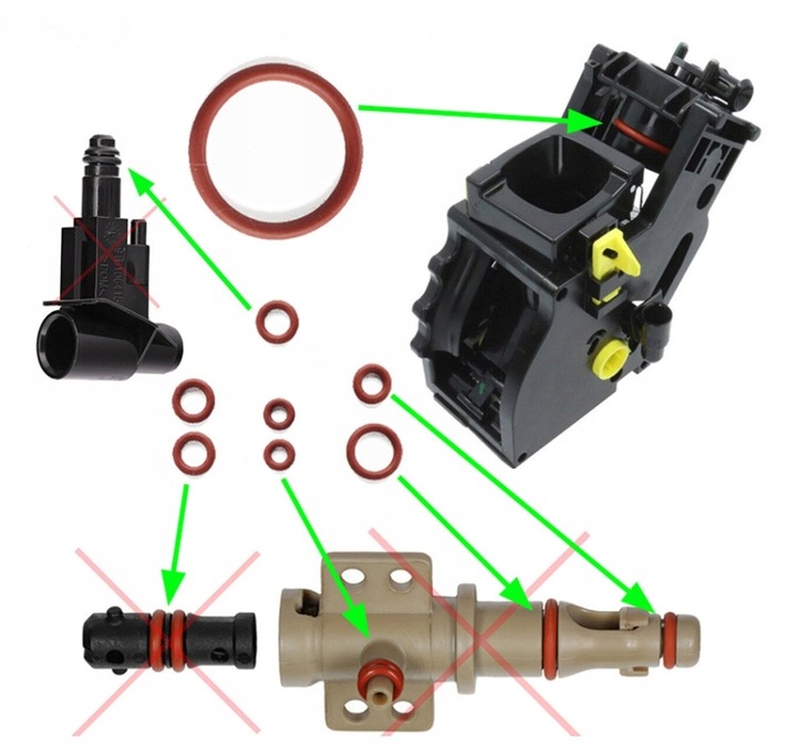 Zestaw naprawczy zaparzacz Saeco Philips Latte GO O-Ringi uszczelki ekspres