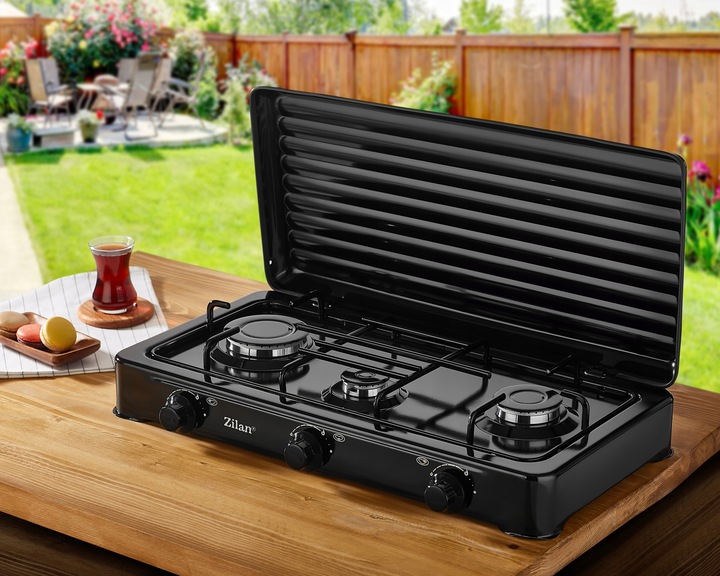 KUCHENKA GAZOWA 3 PALNIKI PRZENOŚNA + WĄŻ REDUKTOR