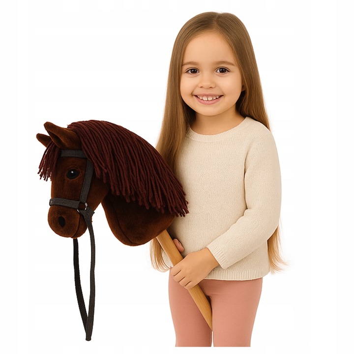 HOBBY HORSE ZESTAW A4 MAŁY KONIK + WODZE + KANTAR MINI PREZENT DLA DZIECKA