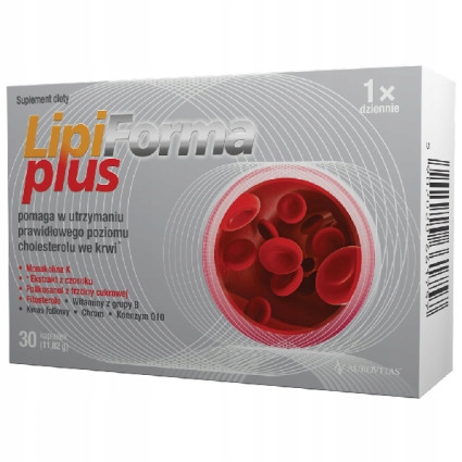 LipiForma Plus Koenzym Q10, Monakolina K, Czosnek 30 Kapsułek