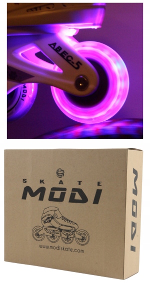 Rolki SAPHIRE 2 regulowan kauczuk 34-37 LED Świecą