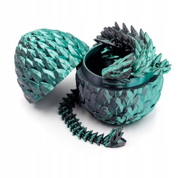 Ruchomy Kryształowy Smok Ze Smoczym Jajem DARKFOREST Rozmiar L