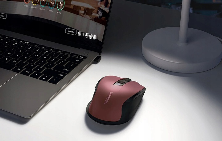 UGREEN BEZPRZEWODOWA MYSZKA KOMPUTEROWA NA BATERIE AA 2.4GHZ BLUETOOTH 5.0