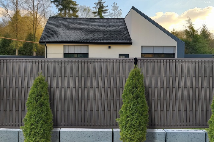 OSŁONA DO PANELI OGRODZENIOWYCH 123 x250 44/62 ANTRACYT Cały kpl+instrukcja