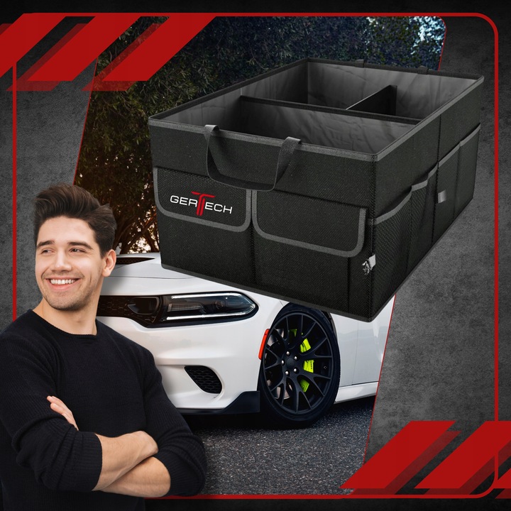 Organizer samochodowy DO BAGAZNIKA Torba rzepy Skrzynka Kufer Pojemny XL