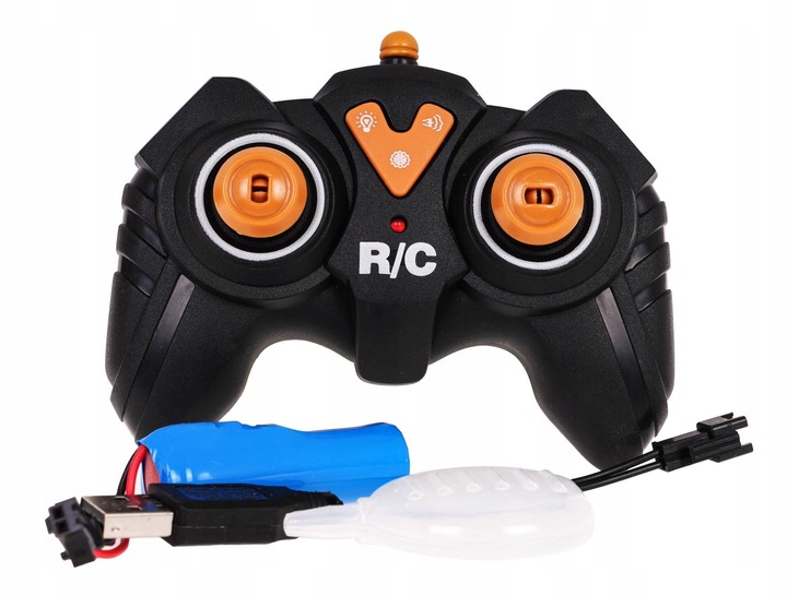 KOPARKA ZDALNIE STEROWANA 1:22 Z FUNKCJĄ DYMU GUMOWE OPONY , ŚWIATŁA LED