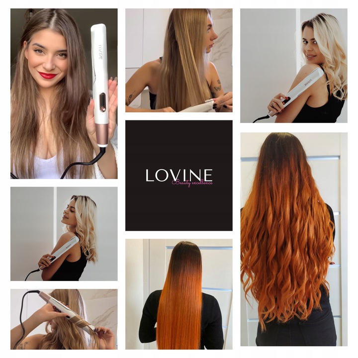 PROSTOWNICA LOKÓWKA DO WŁOSÓW 2w1ceramiczna LOVINE