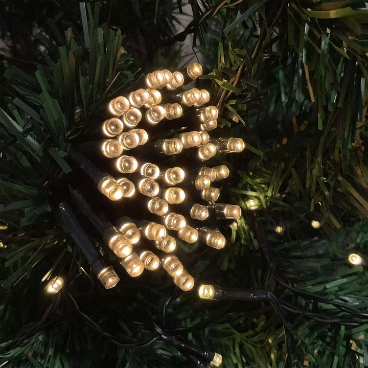 Lampki solarne LED 200LED ciepła biel