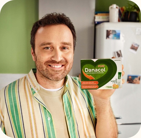 Danacol Plus w żelu na obniżenie cholestereolu cytrusy 21 sasz 1+1 GRATIS!