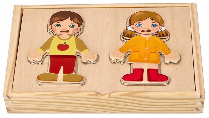 Drewniane klocki magnetyczne dla dzieci Ubieranka Adamtoys sklep zabawki