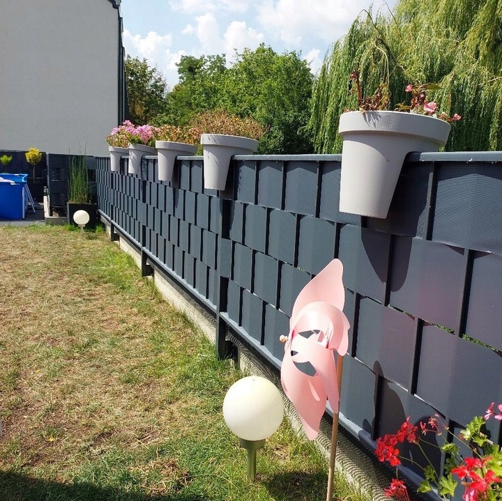 TAŚMA OGRODZENIOWA 19cmx50m +UV OSŁONA NA OGRODZENIA PANELOWE PŁOT ANTRACYT