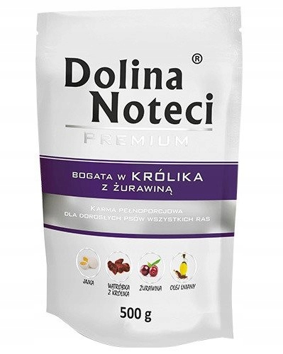 DOLINA NOTECI PREMIUM Mokra karma dla psa BEZ KURCZAKA MIX smaków 10x500g