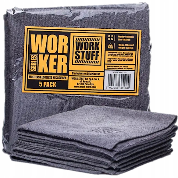 Work Stuff Worker 5-Pack Mikrofibry do auta 40x40