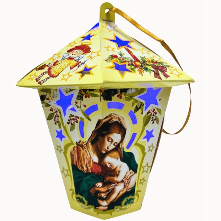 Lampion na Roraty LED 16x23cm Mix Kolorów + 6 Trybów Baterie GRATIS