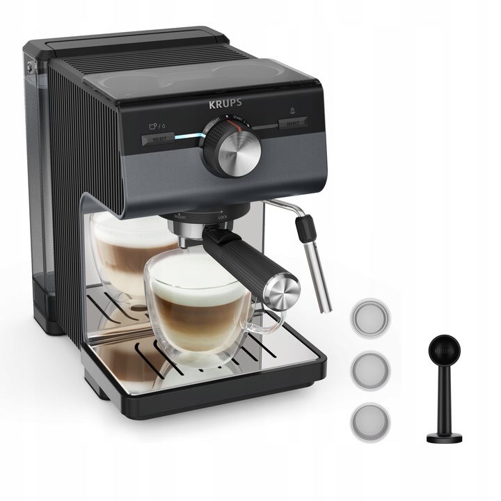 Ekspres kolbowy z dyszą spieniającą KRUPS Authentic+ C80 XP384G 15 bar