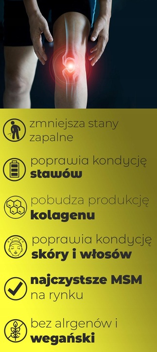 SIARKA MSM Amix Mocna Formuła 3000mg - Kapsułki najczystsza siarka OptiMSM