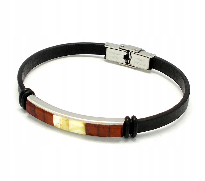 BRANSOLETKA Z BURSZTYNEM