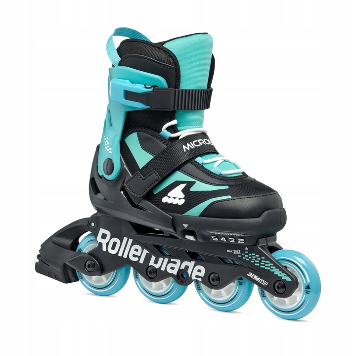 Rolki dziecięce Rollerblade Microblade Jr black/light blue 36.5-40.5 EU