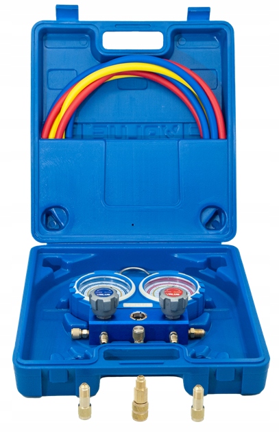 ZESTAW MANOMETRÓW DO KLIMATYZACJI Value R-32/R-410A/R-407C/R-134A + WALIZKA