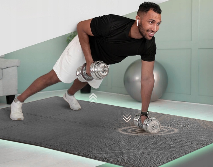 MATA PUZZLE POD SPRZĘT DO ĆWICZEŃ 6 SZT 2.16m2 OCHRONNA PODŁOGA NA SIŁOWNI