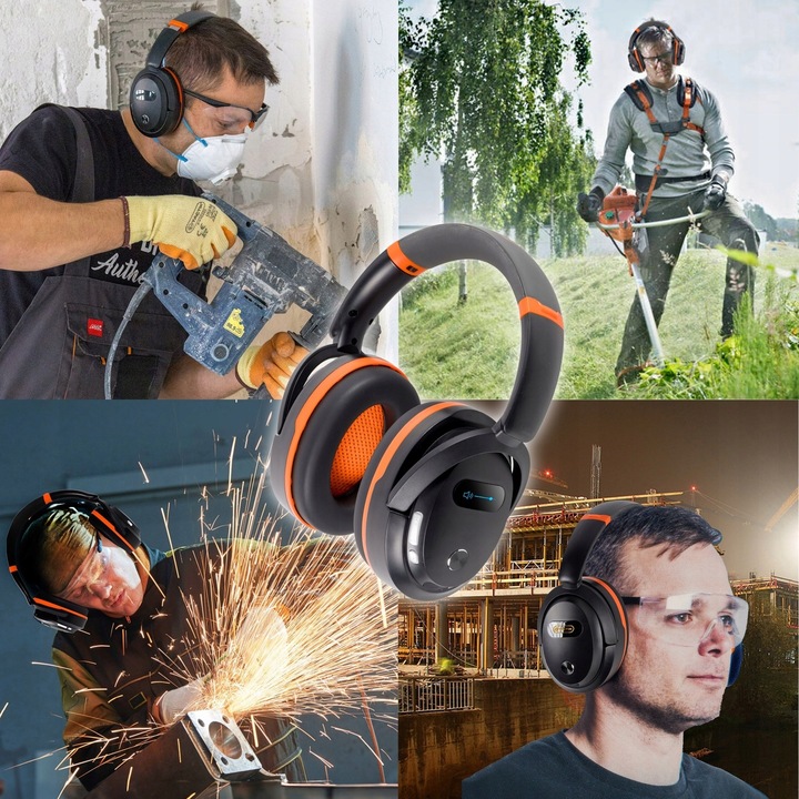 SŁUCHAWKI NAUSZNIKI OCHRONNE RADIO, BLUETOOTH 5,3 TELEFON HANDS-FREE TACTIX