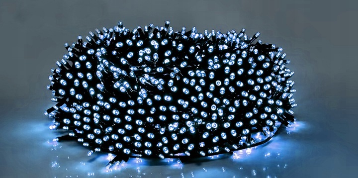 LAMPKI CHOINKOWE 300 LED ZEW/WEW Światełka Świąteczne ZIMNE choinka