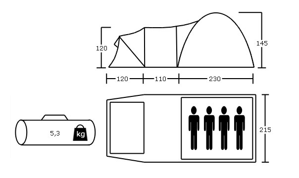 ! NAMIOT SOLITER 4 PRO ACAMPER 3500mm H2O + GRATIS