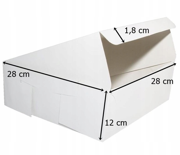 OPAKOWANIE KARTON PUDEŁKO NA TORT 28x28x12cm