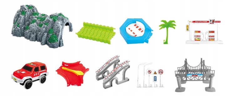 TOR SAMOCHODOWY MAGIC TRACK 5 metrów + 2 AUTKA MOST TUNELE DRZEWA WIADUKT