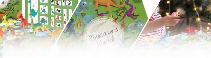 Kalendarz Adwentowy Świąteczny dla Dzieci 24 Dinozaury Kolejka Akcesoria