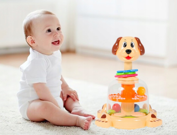 BĄCZEK SPINNER DLA DZIECI PIESEK Z KULECZKAMI ZABAWKA WIRUJĄCA DLA DZIECI