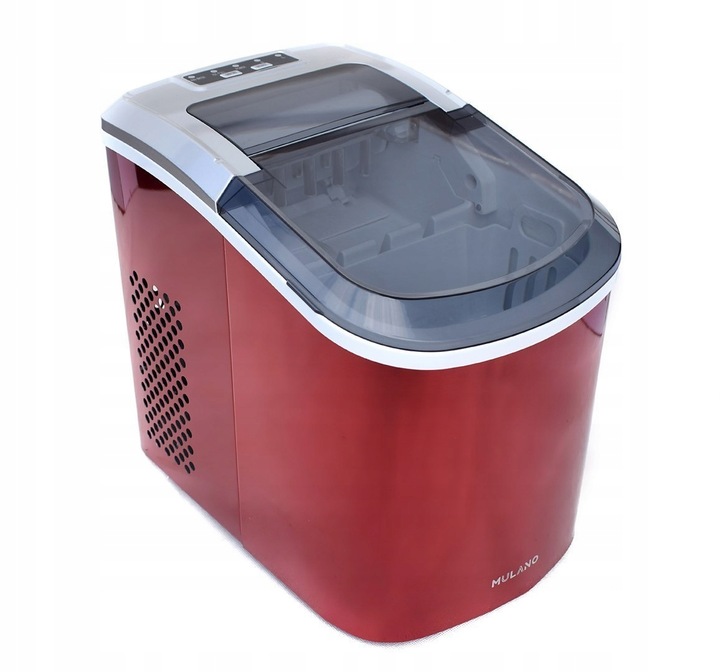 KOSTKARKA MASZYNA DO LODU Mulano Czerwona MASZYNKA DO 15kg LODU NA DOBĘ